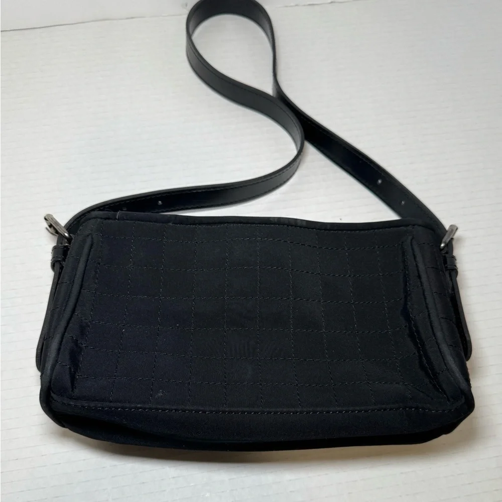 vintage Esprit black quilted shoulder bag y2k